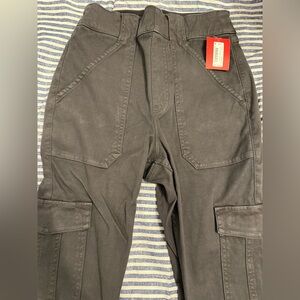 SPANX Washed Black Stretch Twill Ankle Pants